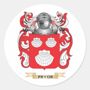 Pryor Coat of Arms (Family Crest) Classic Round Sticker