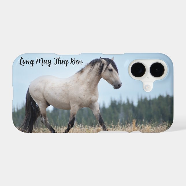 Pryor Mountain Wild Horse "Cloud's Pride" iPhone Case (Back Horizontal)