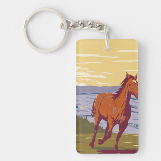 Pryor Mountain Wild Horse Range Key Ring (Front)