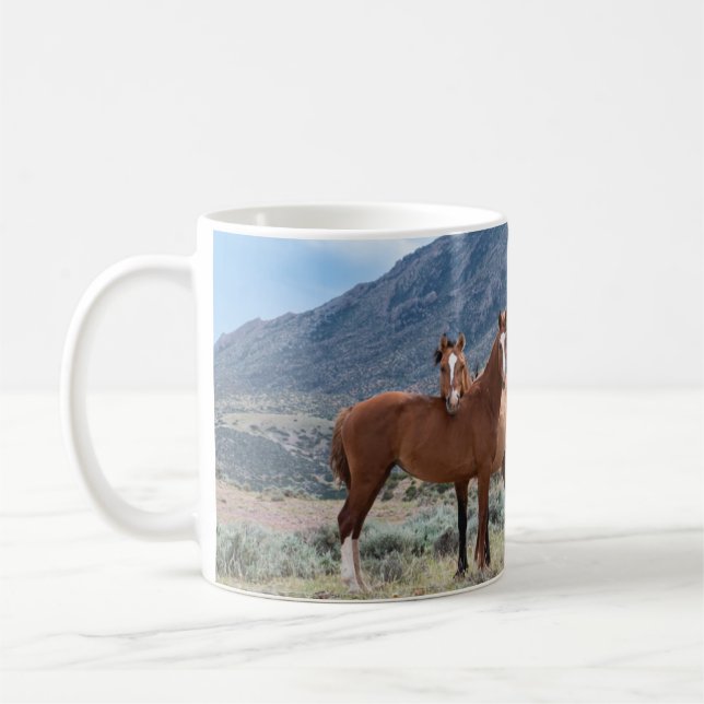 Pryor Mountain Wild Horses Coffee Mug (Left)