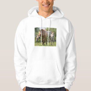 Przewalski's Horse and foal walking Hoodie