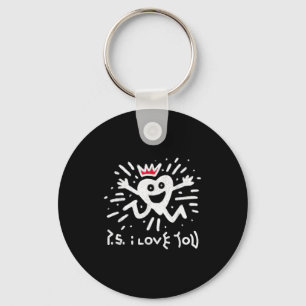 Ps i love you day purple key ring