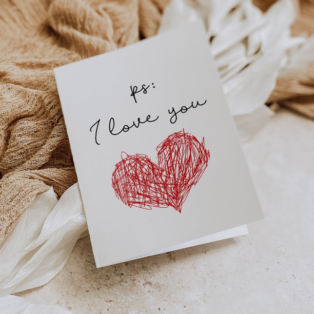PS I love you heart Valentine's day card (Creator Uploaded)