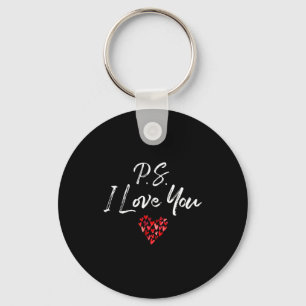 Ps love day purple heart valentine's day women men key ring