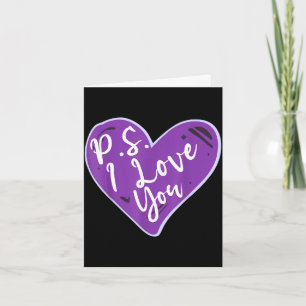 Ps love day valentine's day purple heart women men card