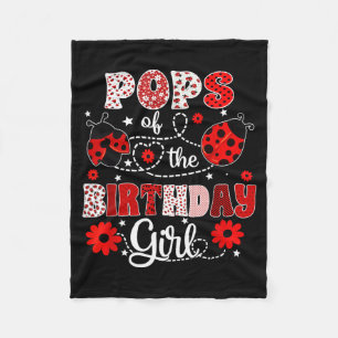 ps of The Birthday Girl - Family Ladybug Birthday Fleece Blanket