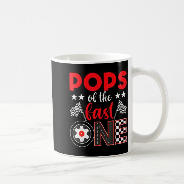 Ps Of The Fast One Birthday 1st Race Car Family  Coffee Mug (Right)