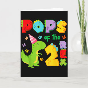 Ps Of The Two Rex 2nd Birthday Boy Dinosaur T-rex Card
