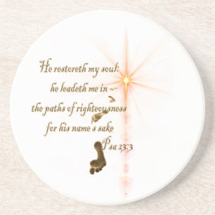 Psa 23.3 The Lord is my shepard Coaster