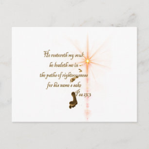 Psa 23.3 The Lord is my shepard Postcard