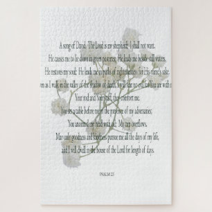 Psalm23, White Flower, Difficult Puzzle