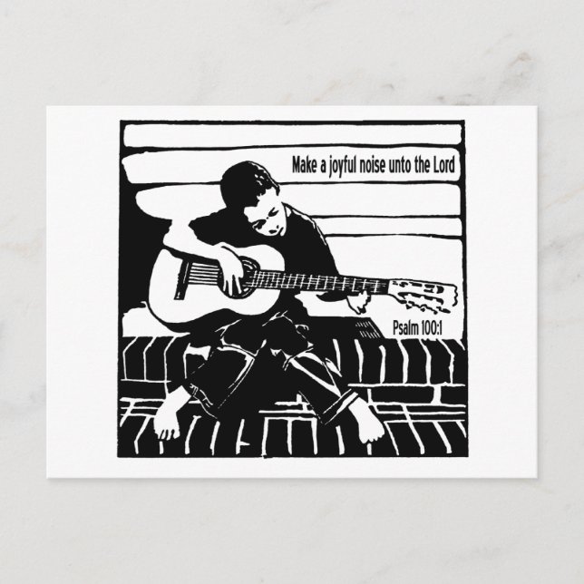 Psalm 100:1 postcard (Front)