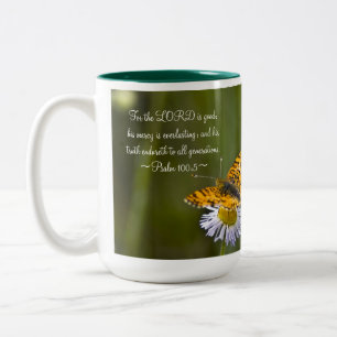 Psalm 100:5 Two-Tone coffee mug