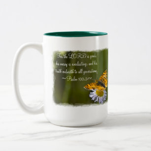 Psalm 100:5 Two-Tone coffee mug