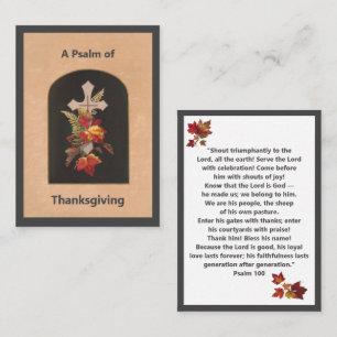 Psalm 100 Thanksgiving Prayer Card