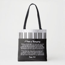 Psalm 100 With Piano Key's Image- Black And White