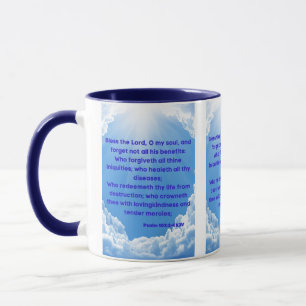 Psalm 103:2-4 KJV Bible Scripture Pic Two-Tone Mug