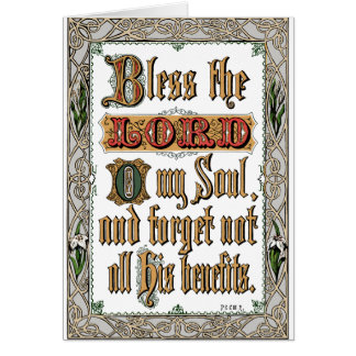 Psalm 103:2 Victorian Scripture Card