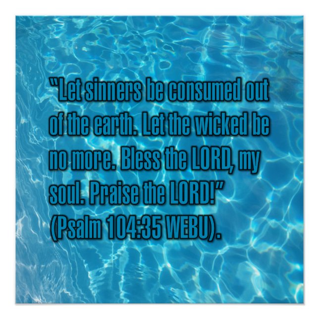 Psalm 104:35 WEBU Poster (Front)