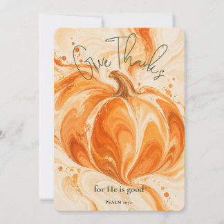 Psalm 107:1 Give Thanks Thanksgiving Greeting Card