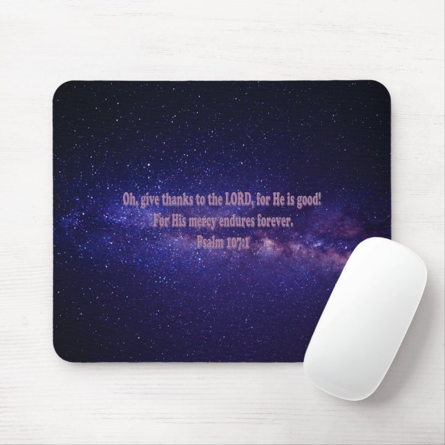 Psalm 107:1 mouse pad (With Mouse)
