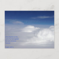 Psalm 107:1 Scripture Post Card