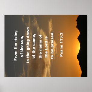 Psalm 113:3 poster
