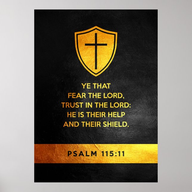 Psalm 115:11 Bible Verse Poster (Front)