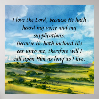 Psalm 116:1-2   poster