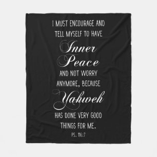 Psalm 116:7 Scripture Bible Verse Prayer Fleece Blanket