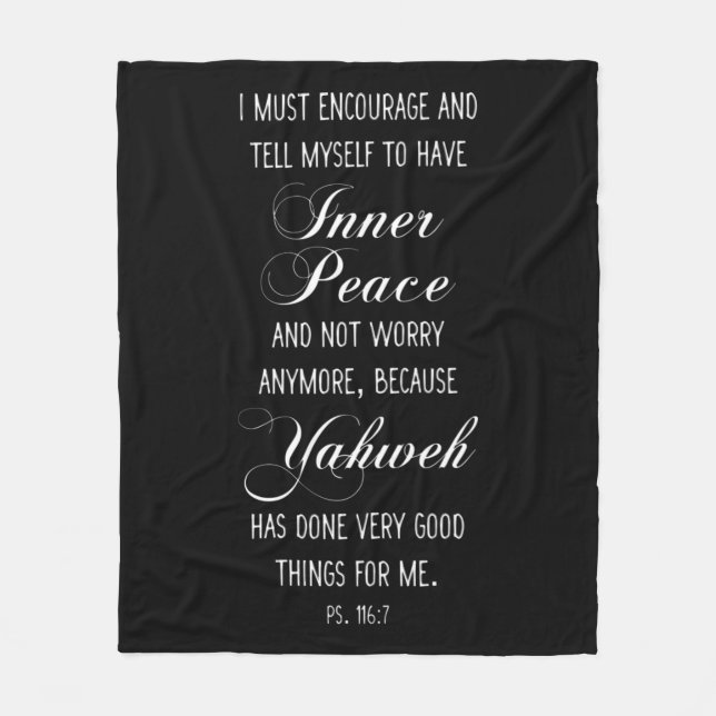 Psalm 116:7 Scripture Bible Verse Prayer Fleece Blanket (Front)