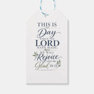 Psalm 118:24 KJV This Is the Day Bible Verse Gift Tags