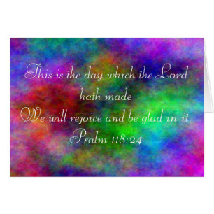 Psalm 118:24 rainbow card