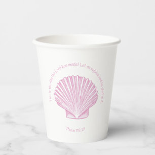 Psalm 118:24 This is the Day with Seashell Paper Cups