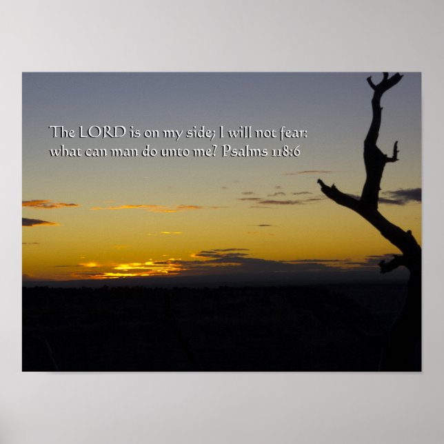 Psalm 118:6 poster (Front)