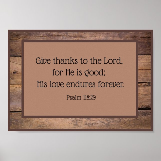 Psalm 118 Scripture Verse Poster (Front)