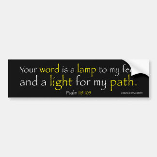 Psalm 119:105 bumper sticker