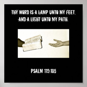Psalm 119:105 Canvas Poster