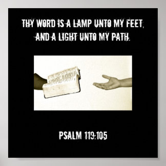 Psalm 119:105 Canvas Poster