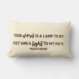 Psalm 119:105 lumbar cushion