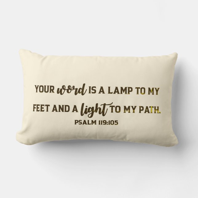 Psalm 119:105 lumbar cushion (Front)
