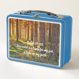 Psalm 119:105 metal lunch box