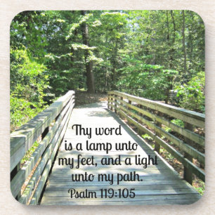 Psalm 119:105 Thy word is a lamp... Coaster