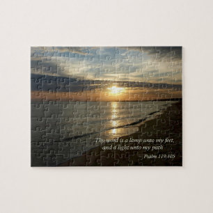 Psalm 119:105 Thy word is a lamp Jigsaw Puzzle