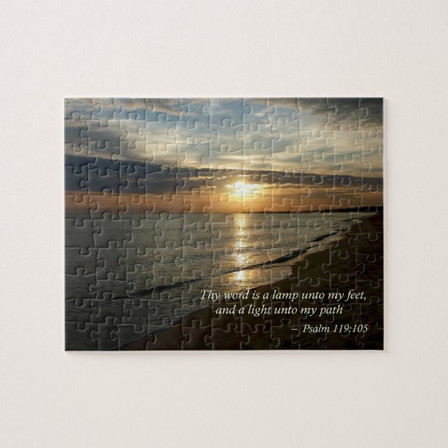 Psalm 119:105 Thy word is a lamp Jigsaw Puzzle (Horizontal)