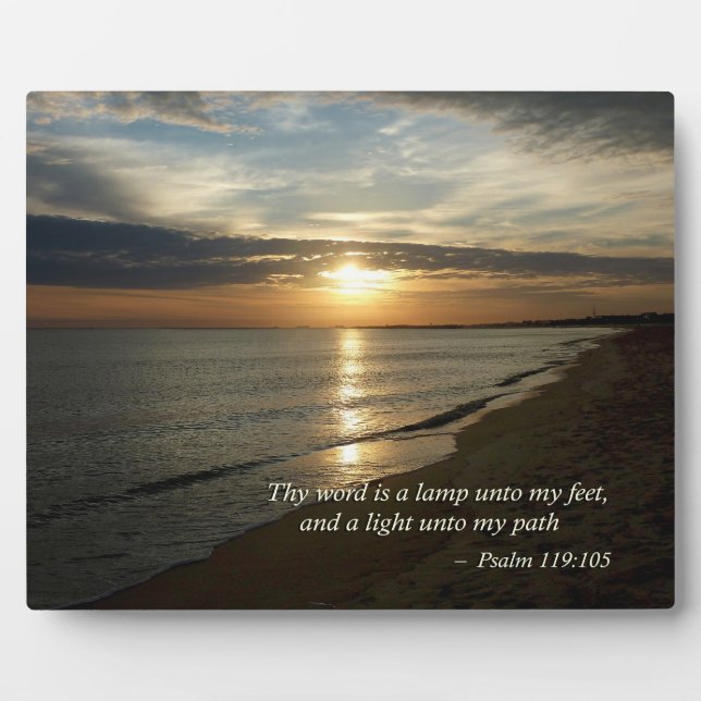 Psalm 119:105 Thy word is a lamp Plaque (Front)