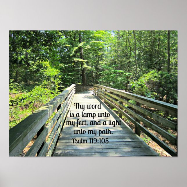 Psalm 119:105 Thy word is a lamp... Poster (Front)