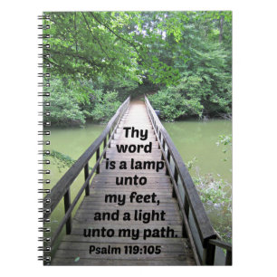 Psalm 119:105 Thy word is a lamp unto my feet and Notebook