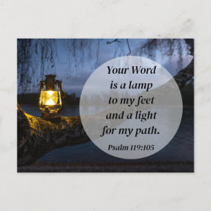 Psalm 119:105 Your Word is a Lamp Postcard