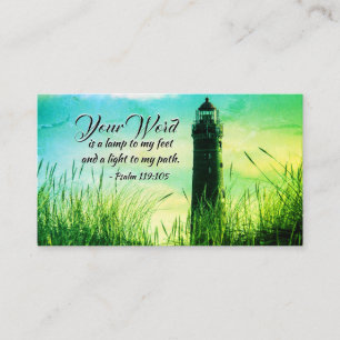 Psalm 119:105 Your Word is a lamp unto my feet Business Card
